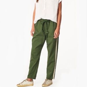 Xirena Rex Pants Olive Green 100% Cotton Made in USA Military Tapered Leg SMALL